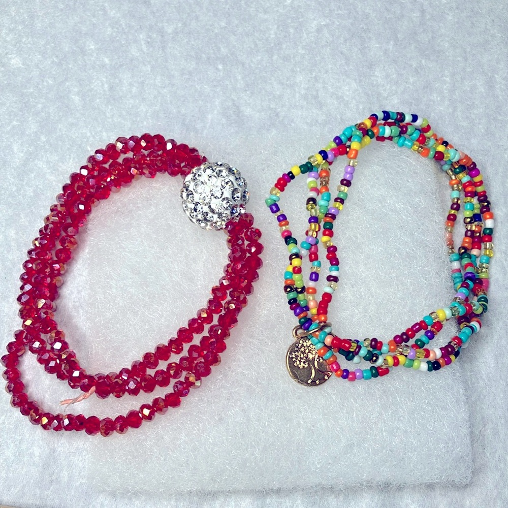 Cute little bead bracelets.